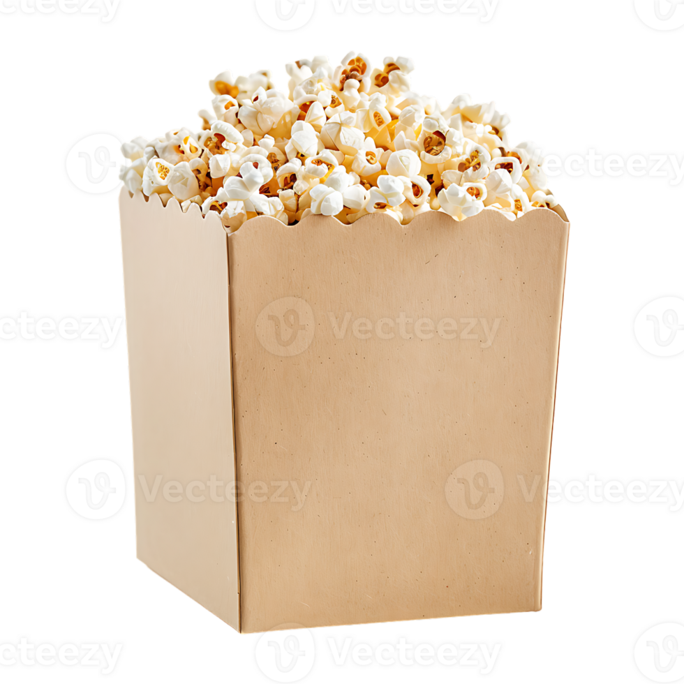 box of popcorn isolated against a transparent background png