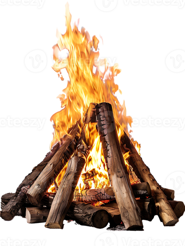 bonfire isolated against a transparent background png