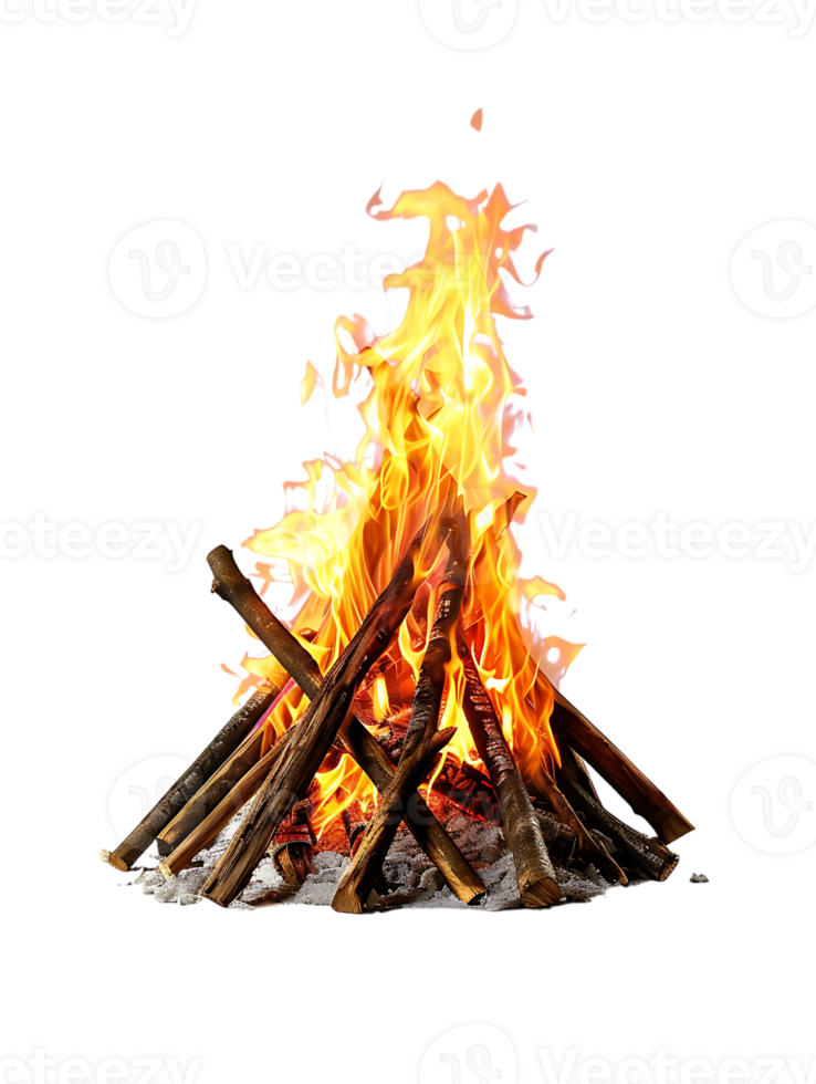 bonfire isolated against a transparent background png