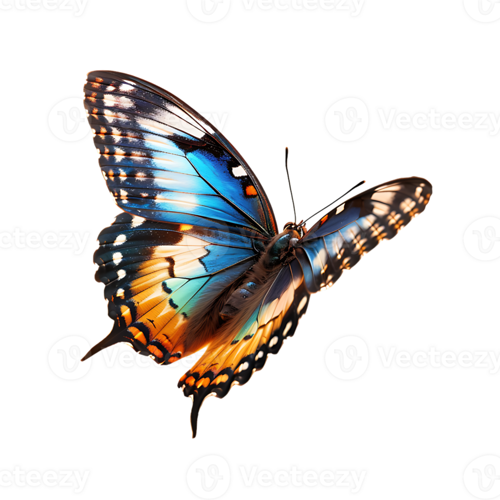 Butterfly in flight isolated against a transparent background png
