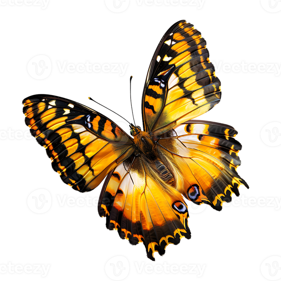 Butterfly in flight isolated against a transparent background png