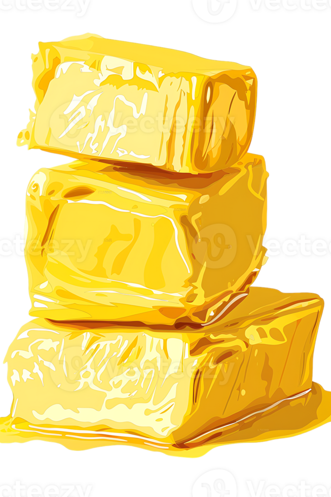 Butter isolated against a transparent background png
