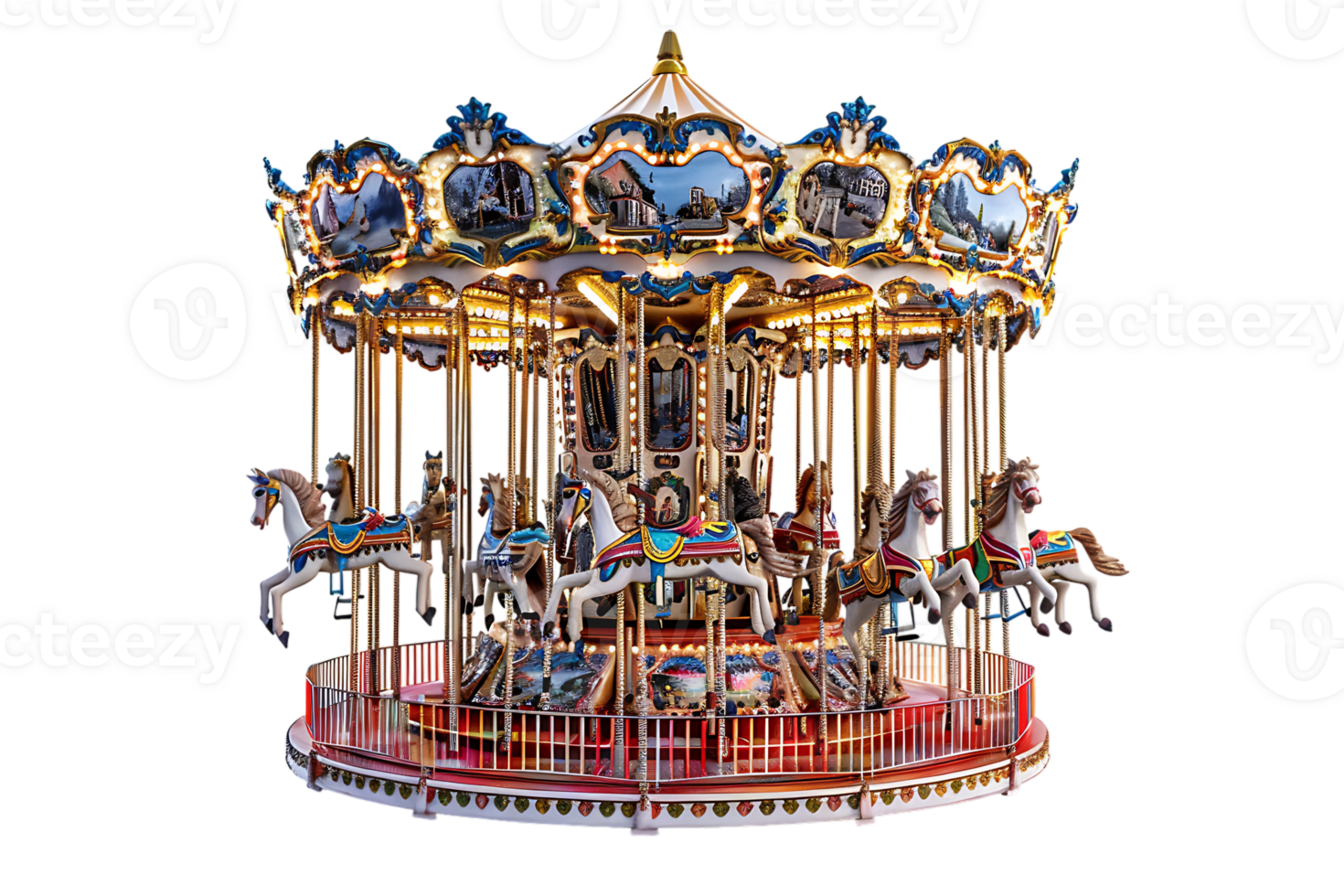 Carousel isolated against a transparent background png