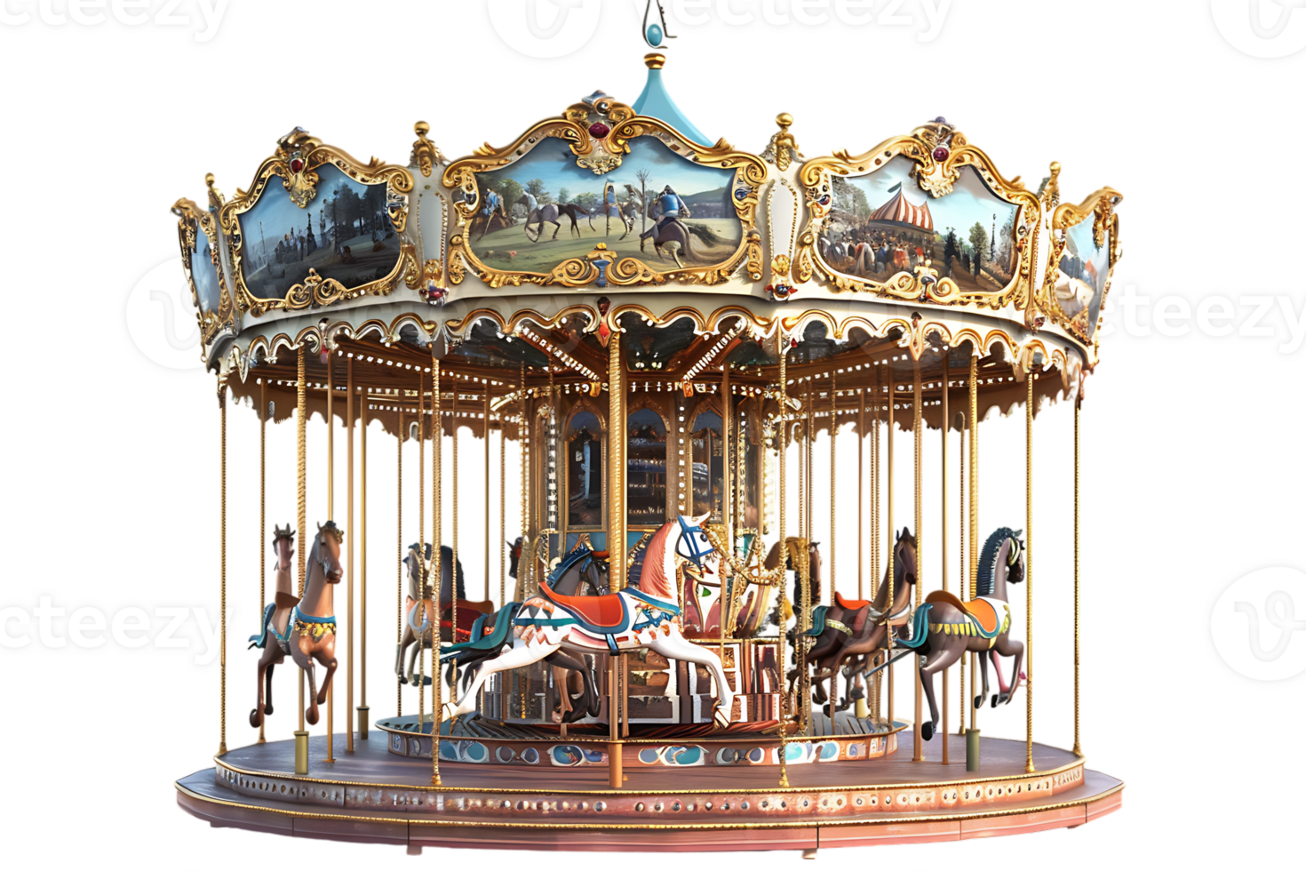 Carousel isolated against a transparent background png