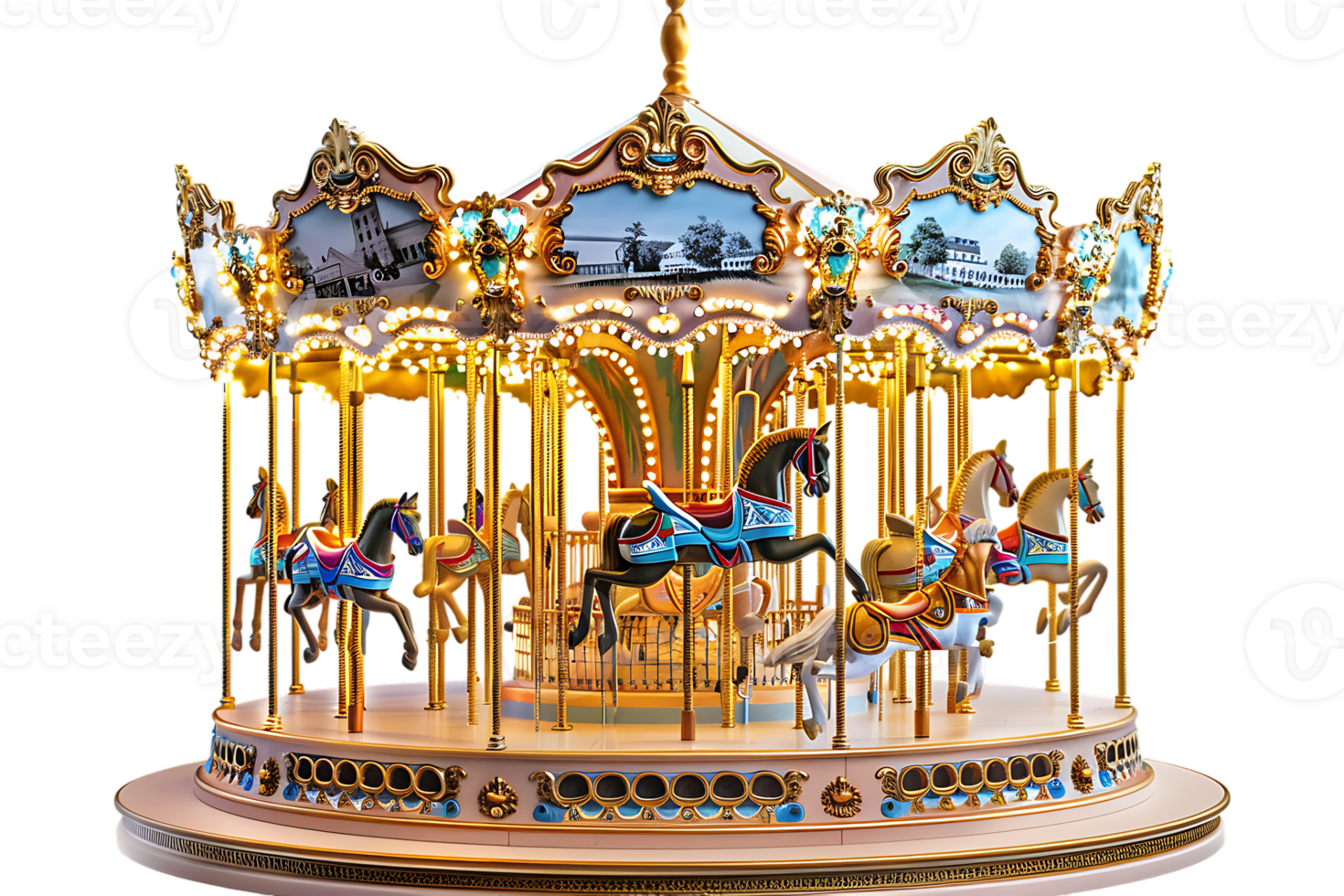 Carousel isolated against a transparent background png