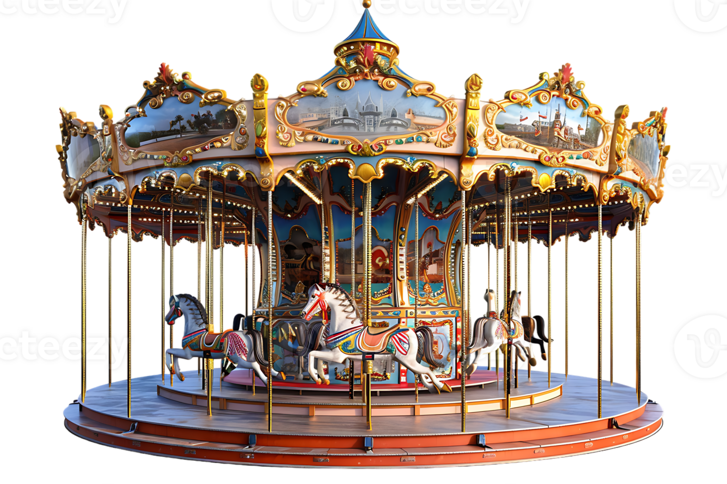 Carousel isolated against a transparent background png