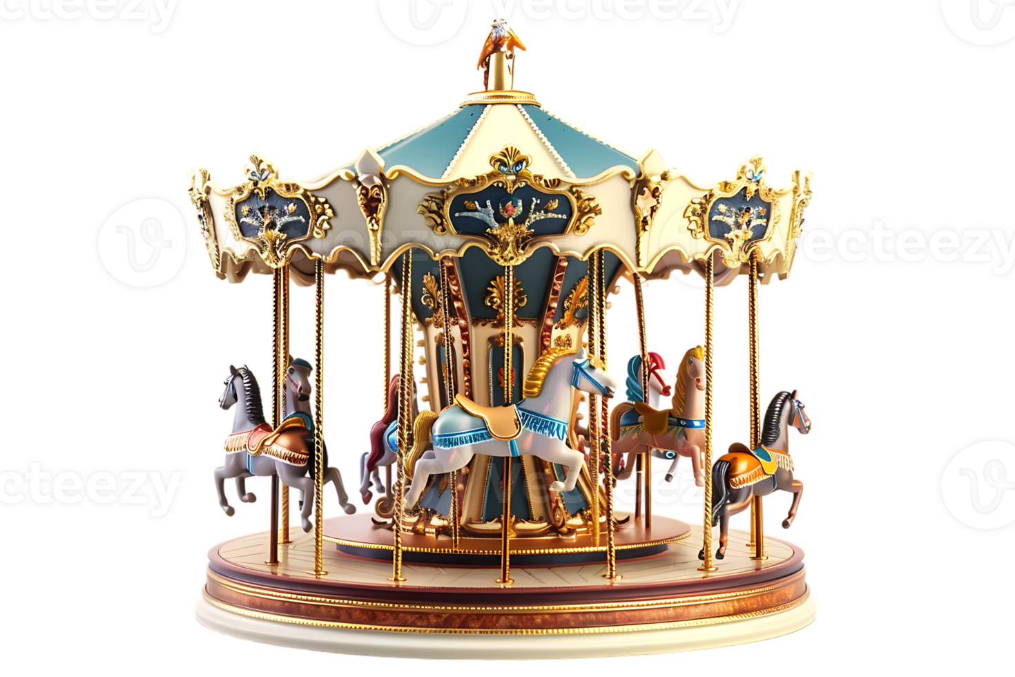 Carousel isolated against a transparent background png