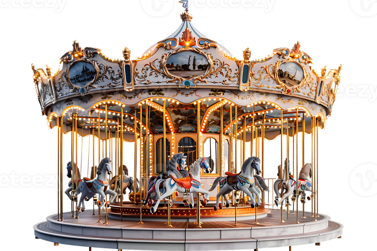Carousel isolated against a transparent background png