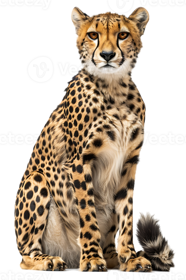cheetah sitting against a transparent background png