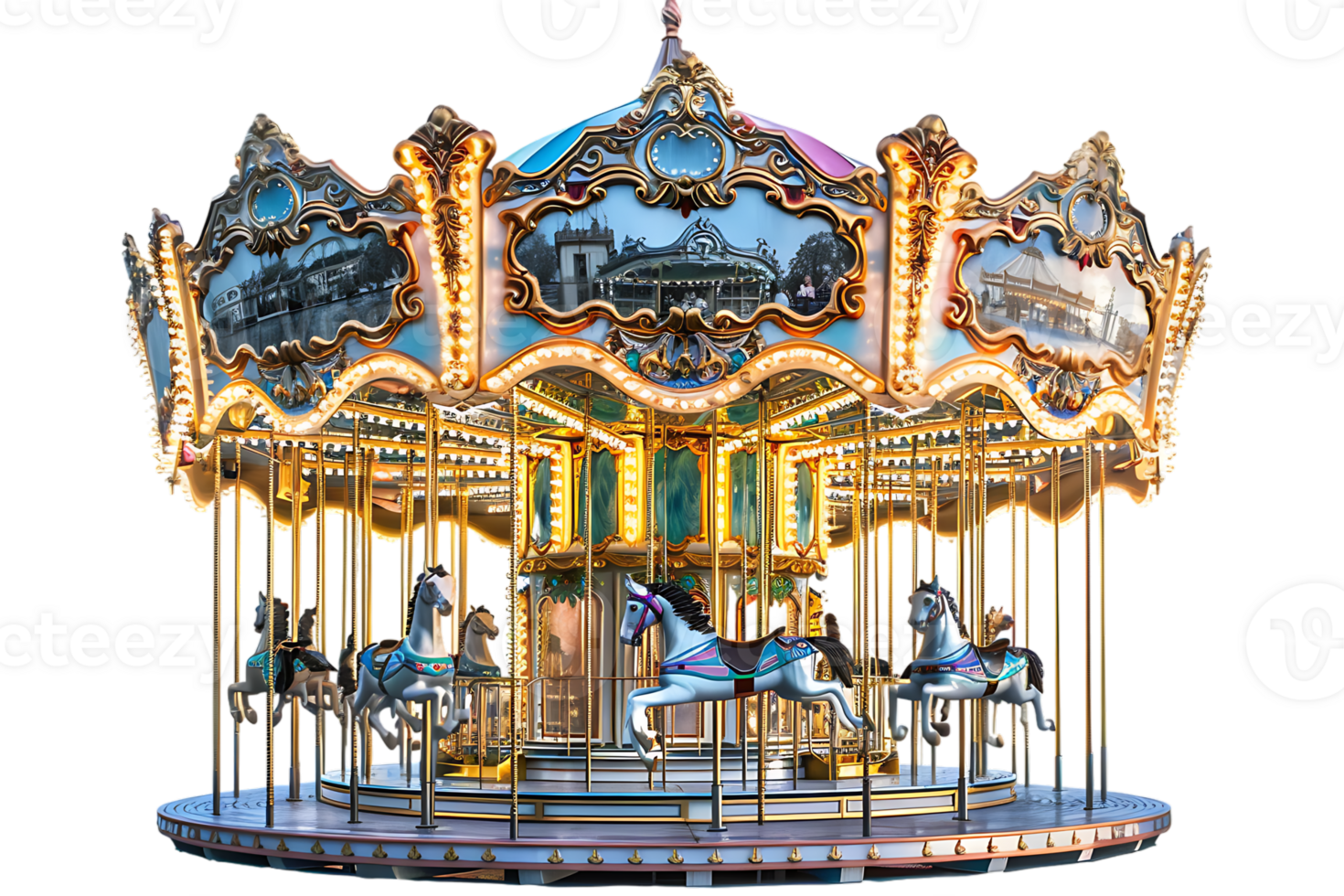 Carousel isolated against a transparent background png