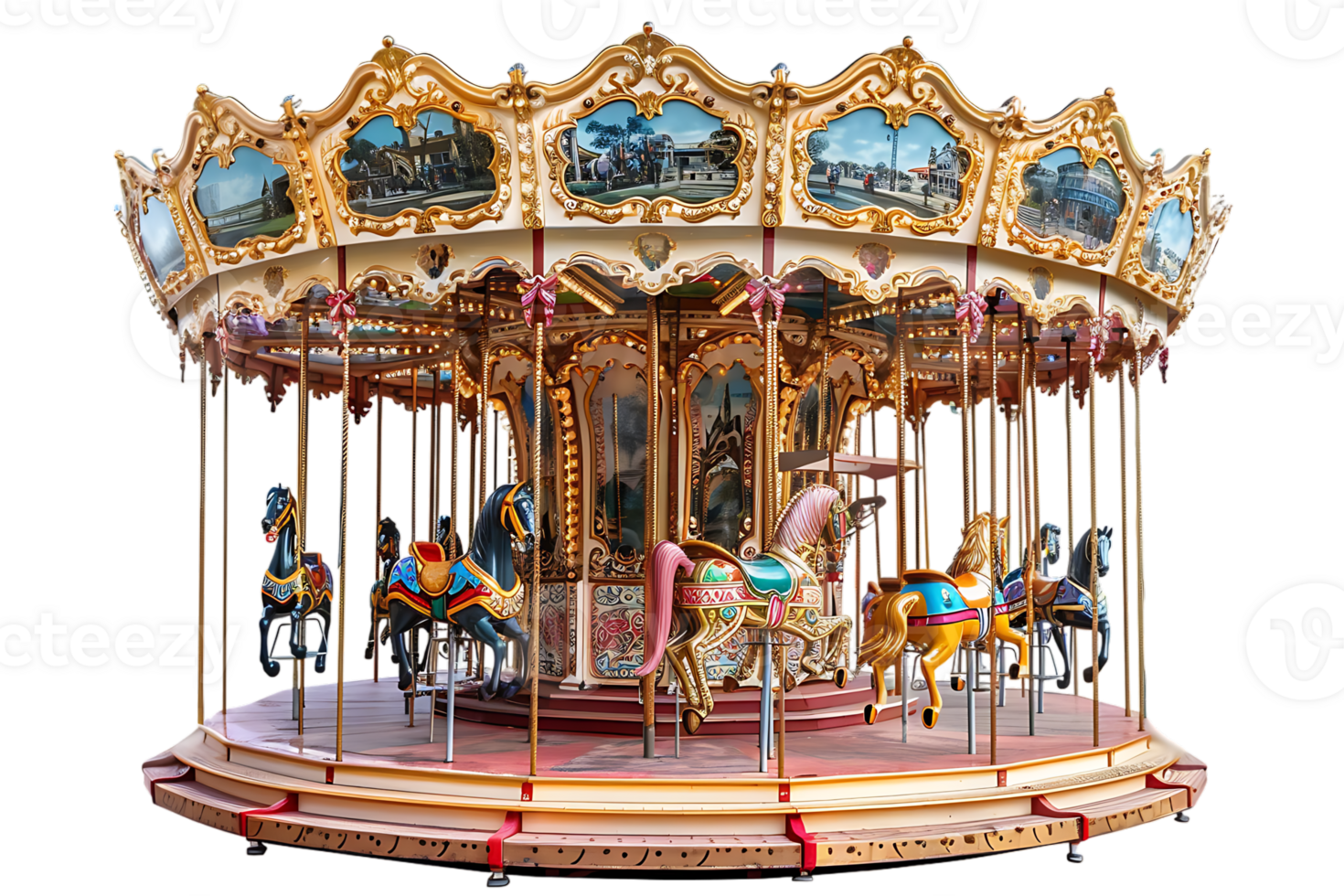 Carousel isolated against a transparent background png