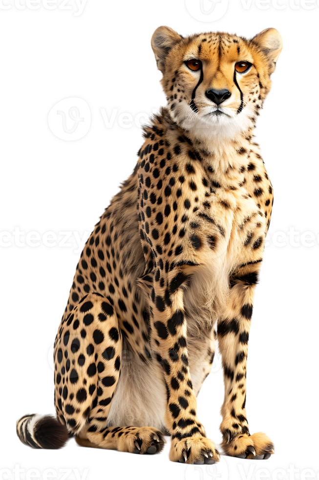 cheetah sitting against a transparent background png
