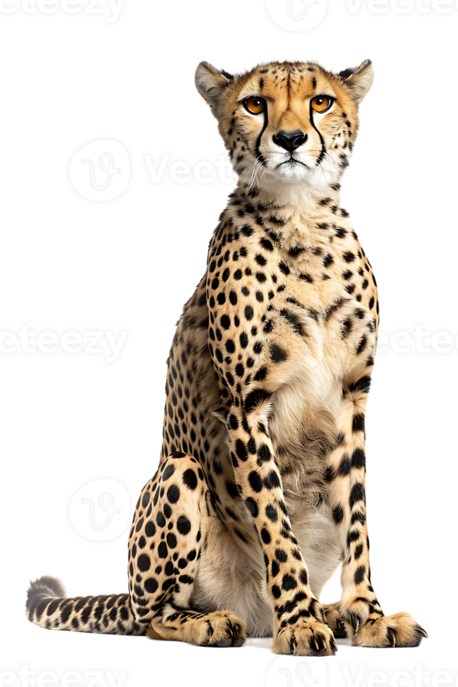 cheetah sitting against a transparent background png