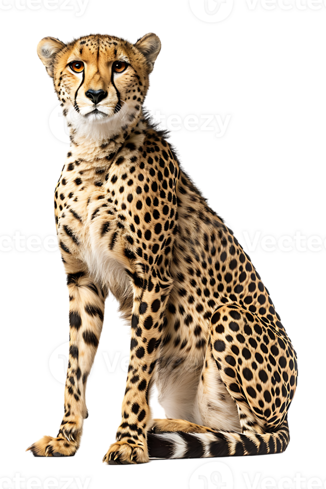 cheetah sitting against a transparent background png
