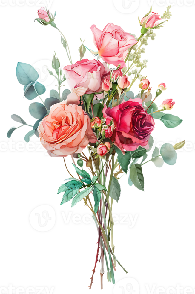 Bouquet flowers isolated png