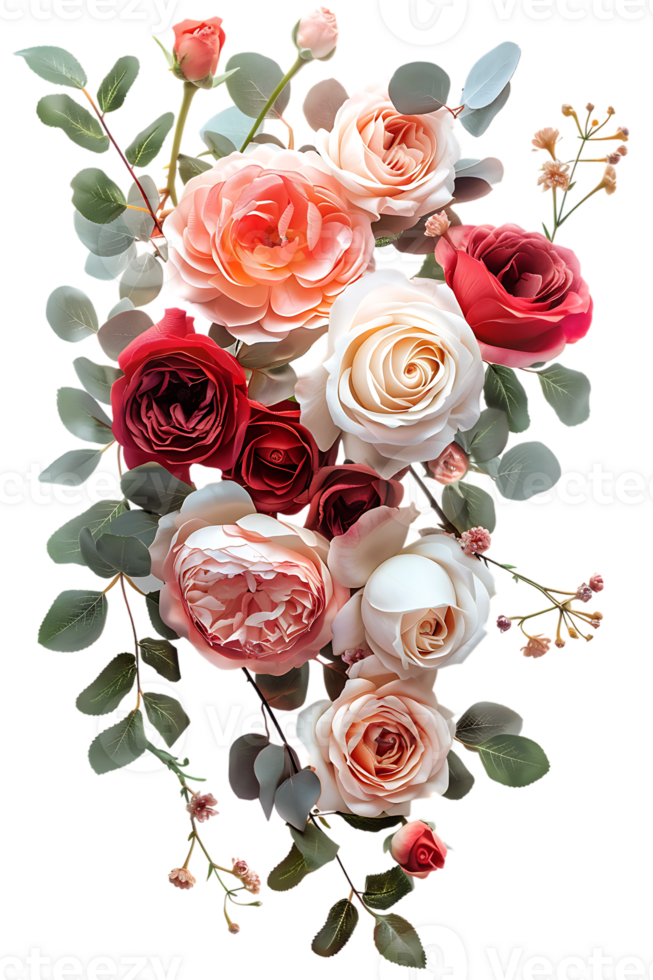 Bouquet flowers isolated png