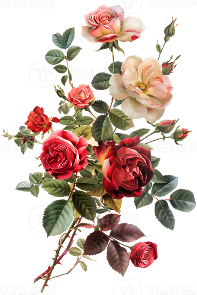 Bouquet flowers isolated png