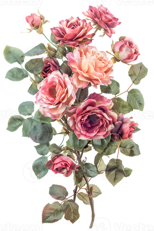 Bouquet flowers isolated png