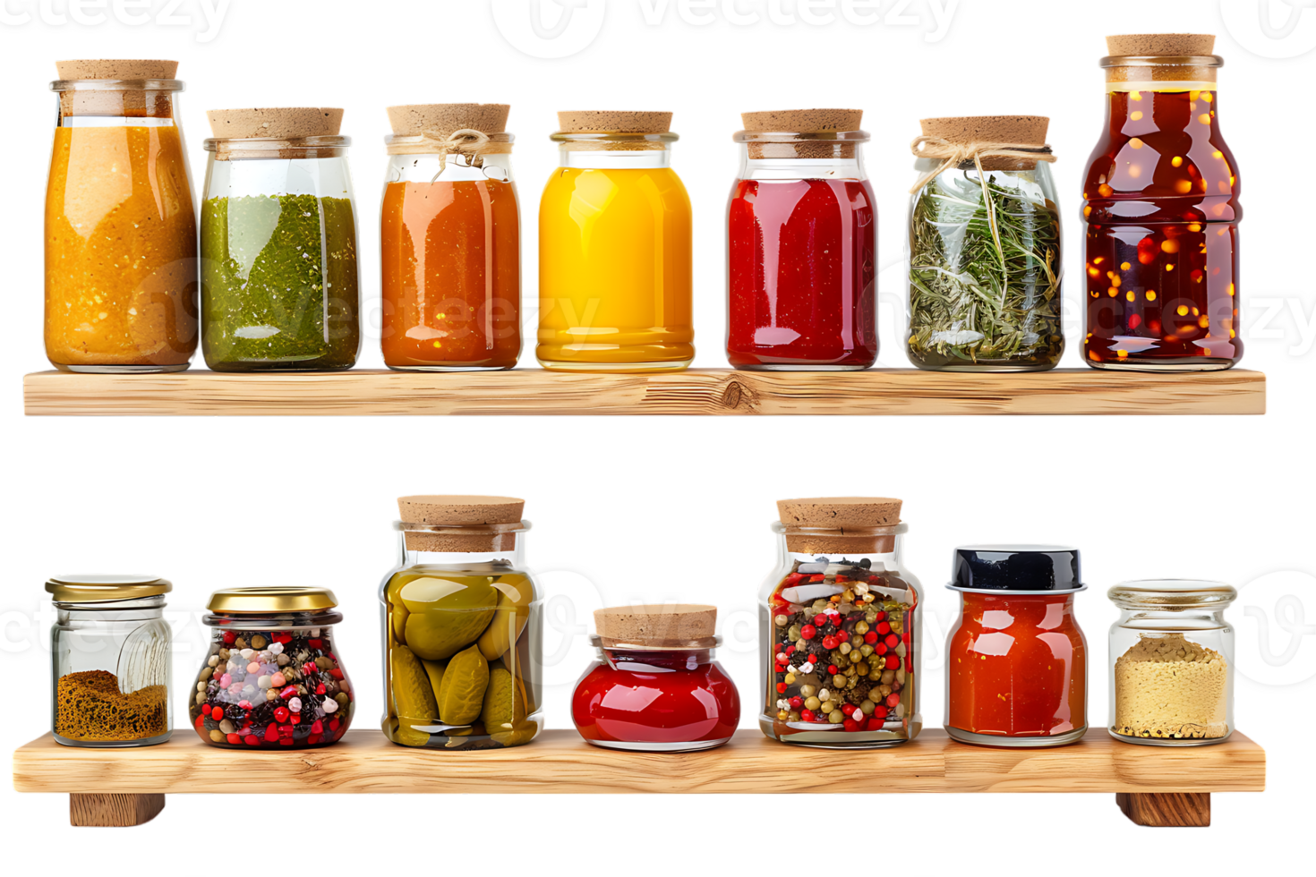 condiments shelf isolated against a transparent background png