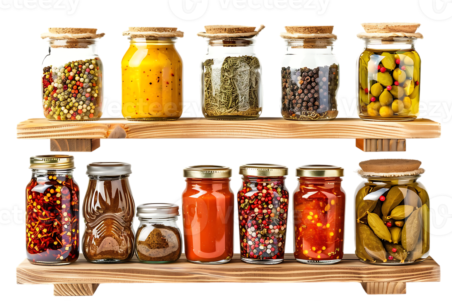 condiments shelf isolated against a transparent background png
