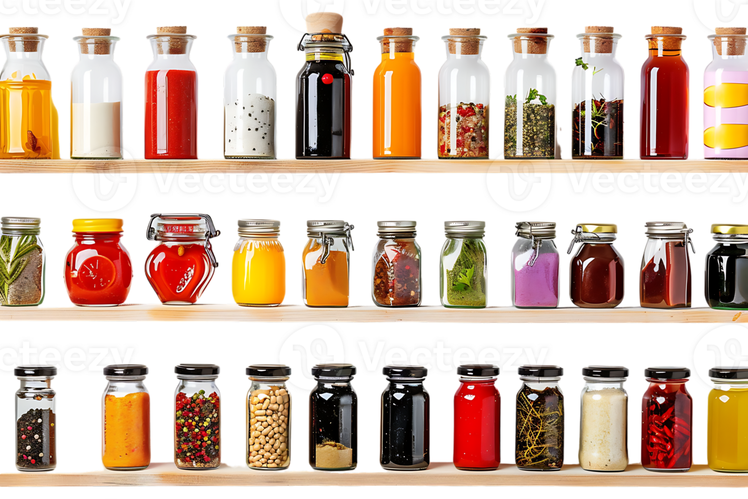condiments shelf isolated against a transparent background png