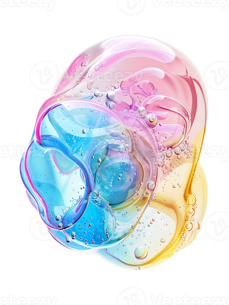 Cut out bubbles, isolated against a transparent background png