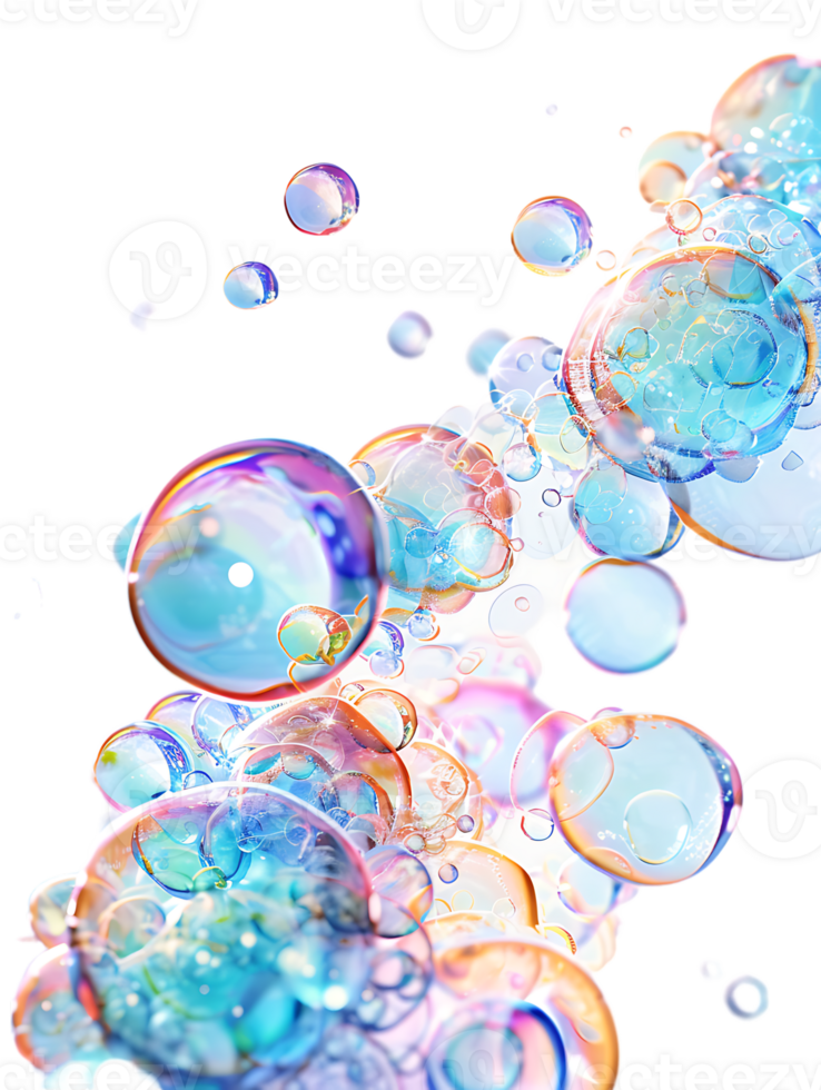 Cut out bubbles, isolated against a transparent background png