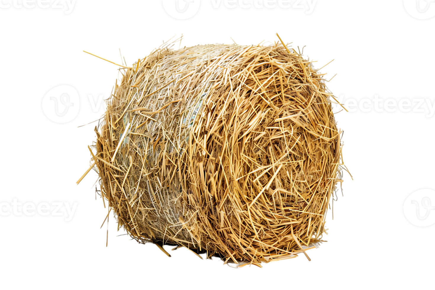 cylindrical or round hay bale isolated png