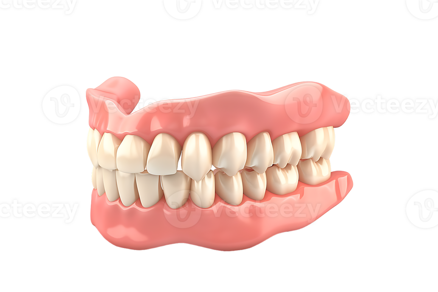 Dentures, isolated against a transparent background png