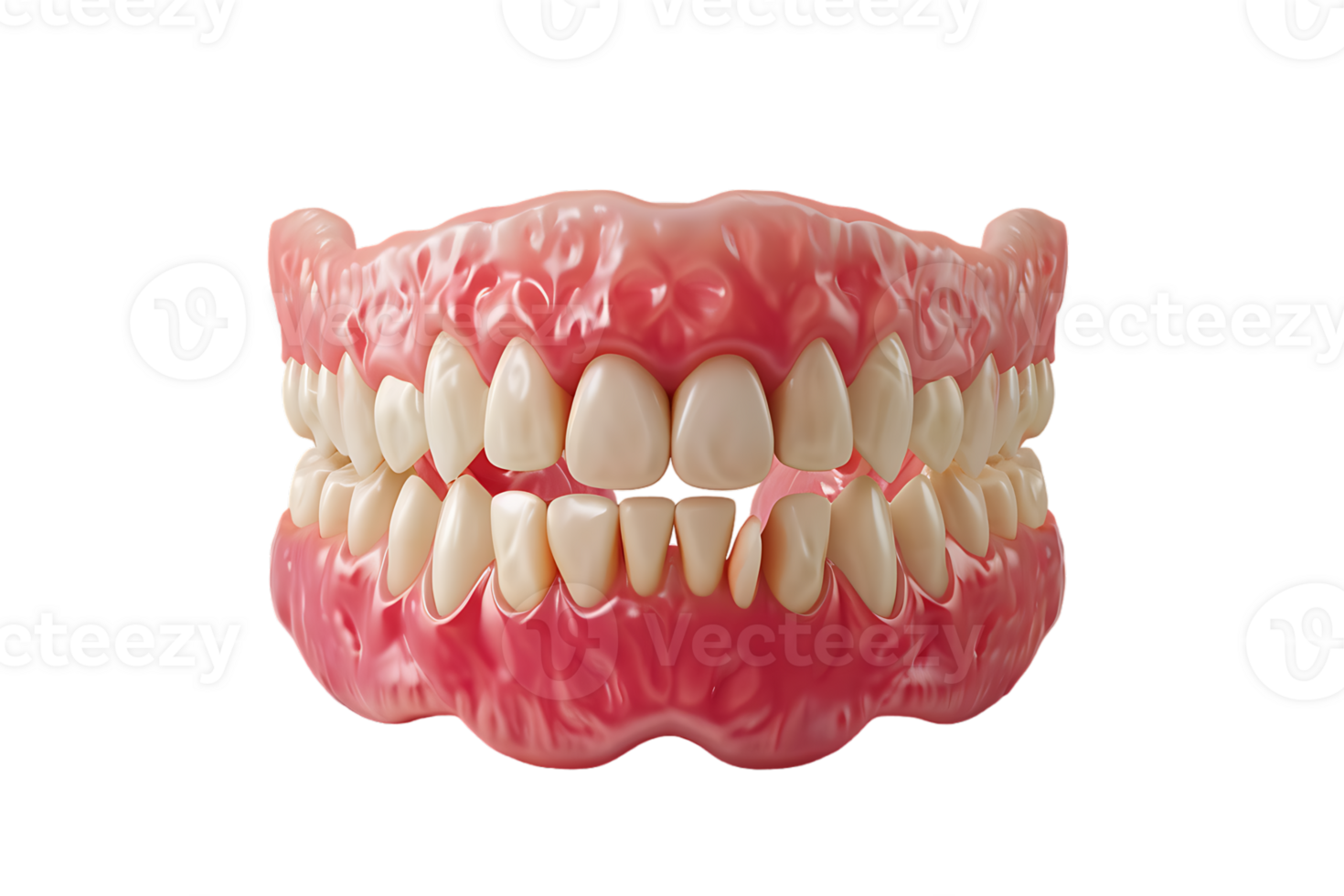 Dentures, isolated against a transparent background png