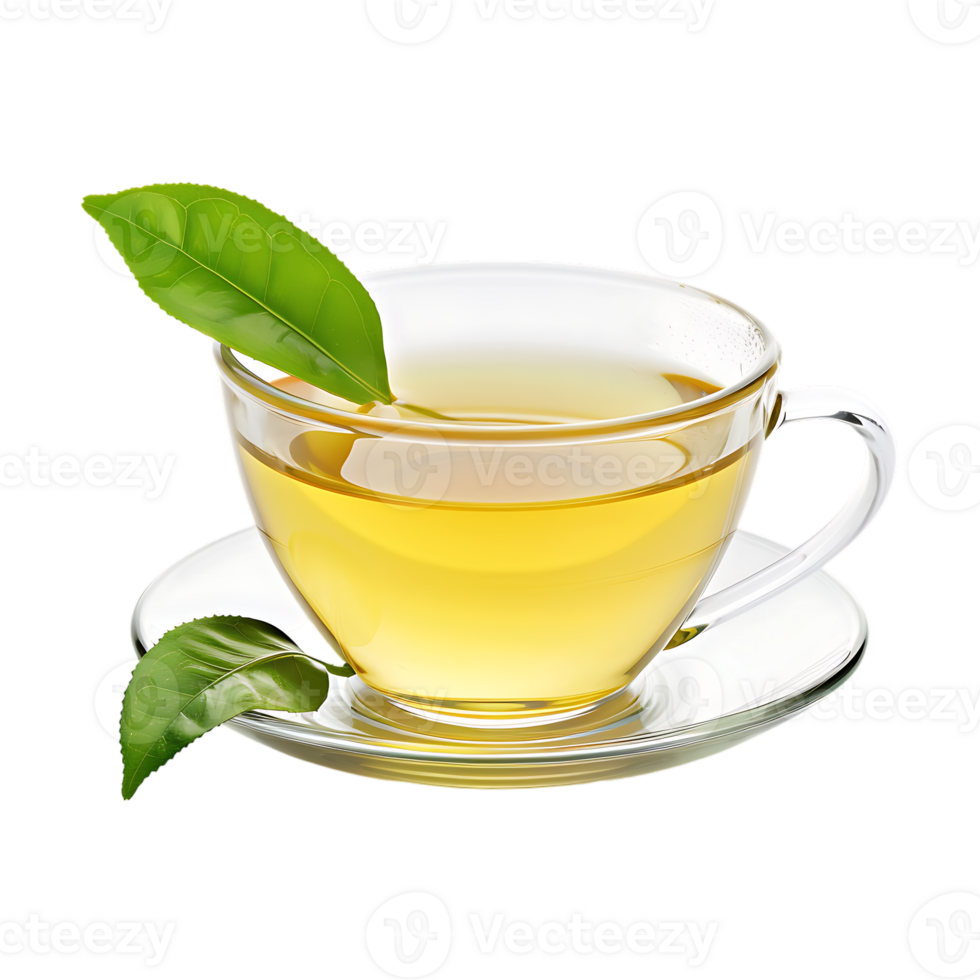 delightful cup of green tea isolated against a transparent background png