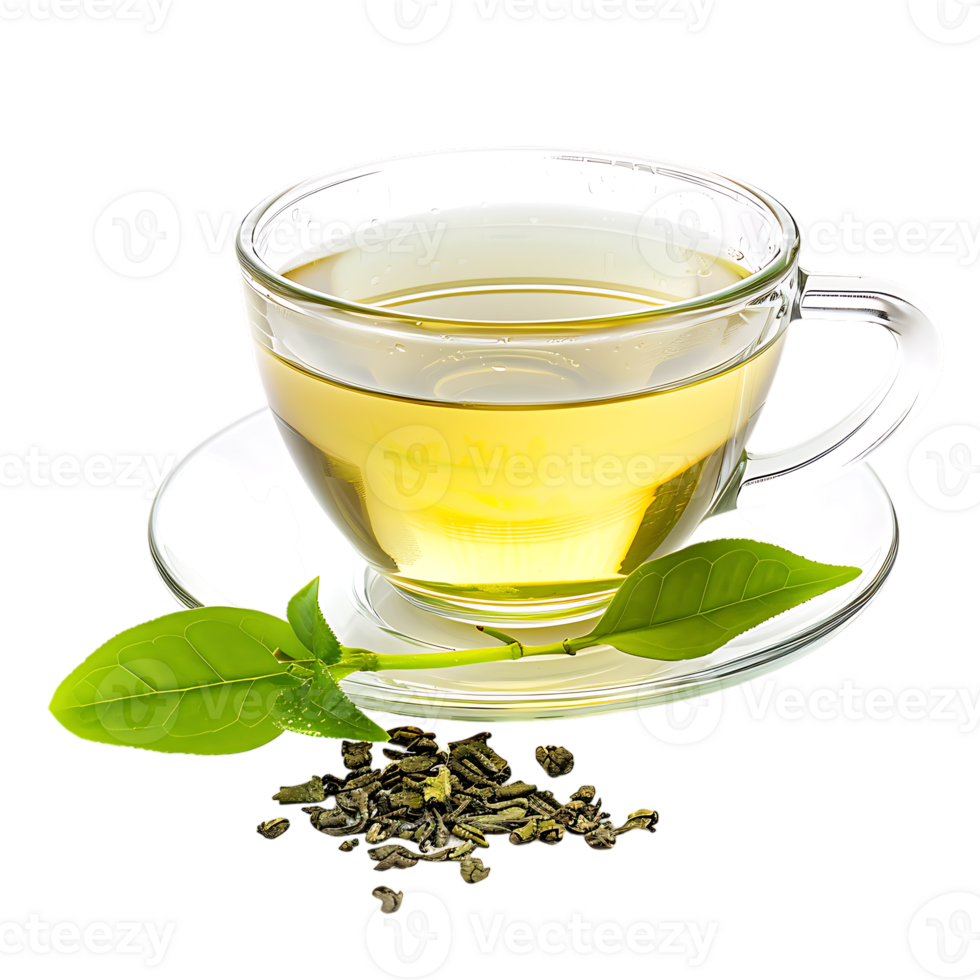 delightful cup of green tea isolated against a transparent background png