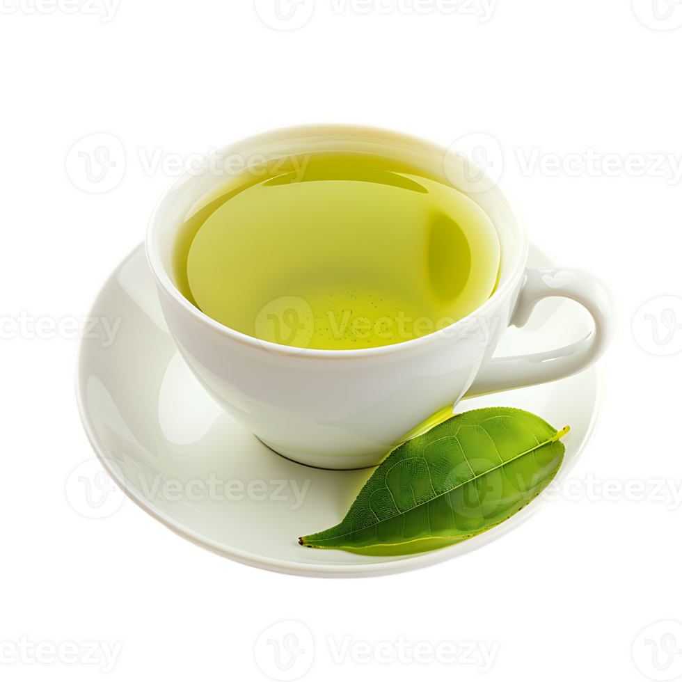 delightful cup of green tea isolated against a transparent background png