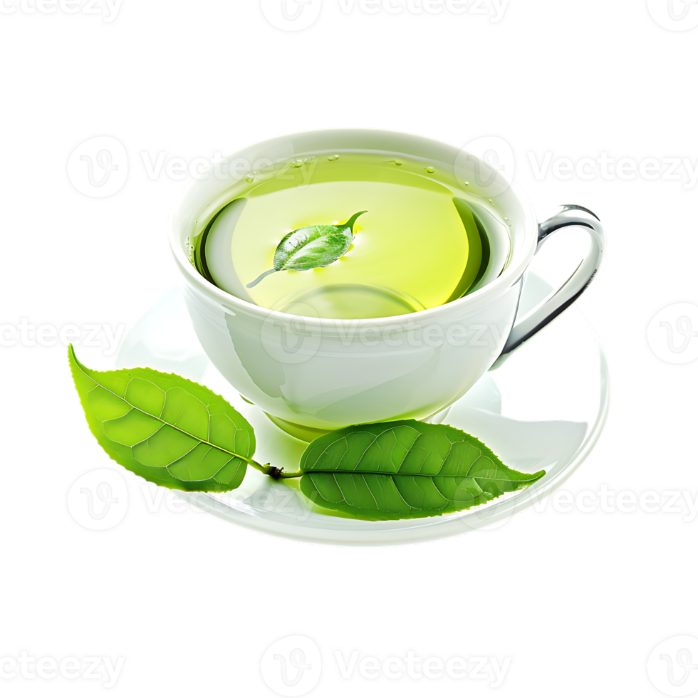 delightful cup of green tea isolated against a transparent background png