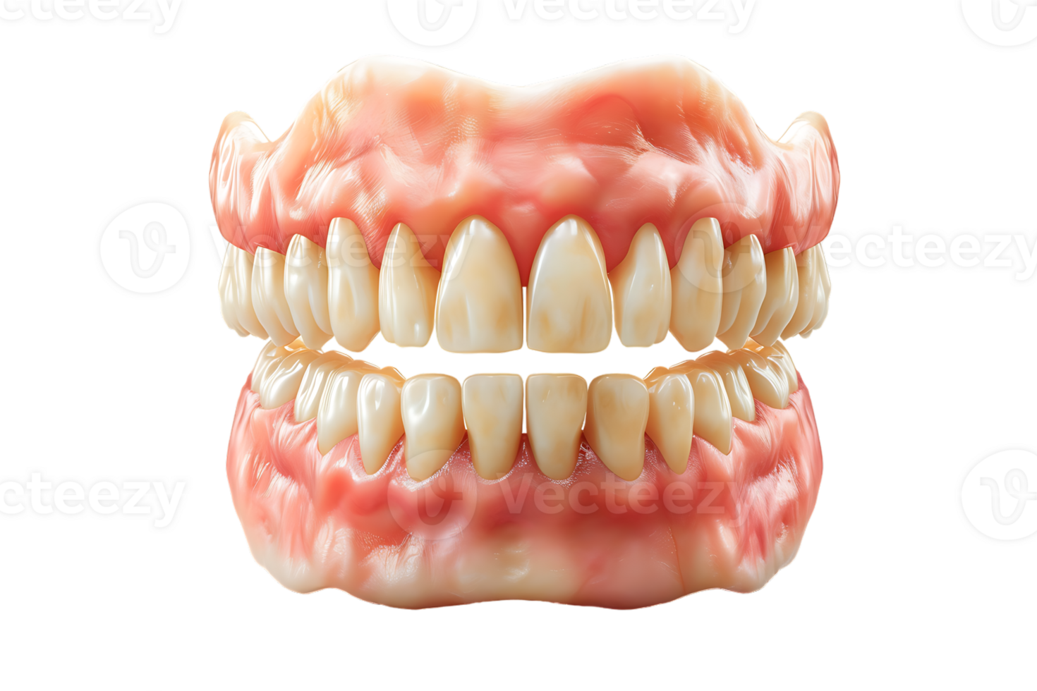 Dentures, isolated against a transparent background png