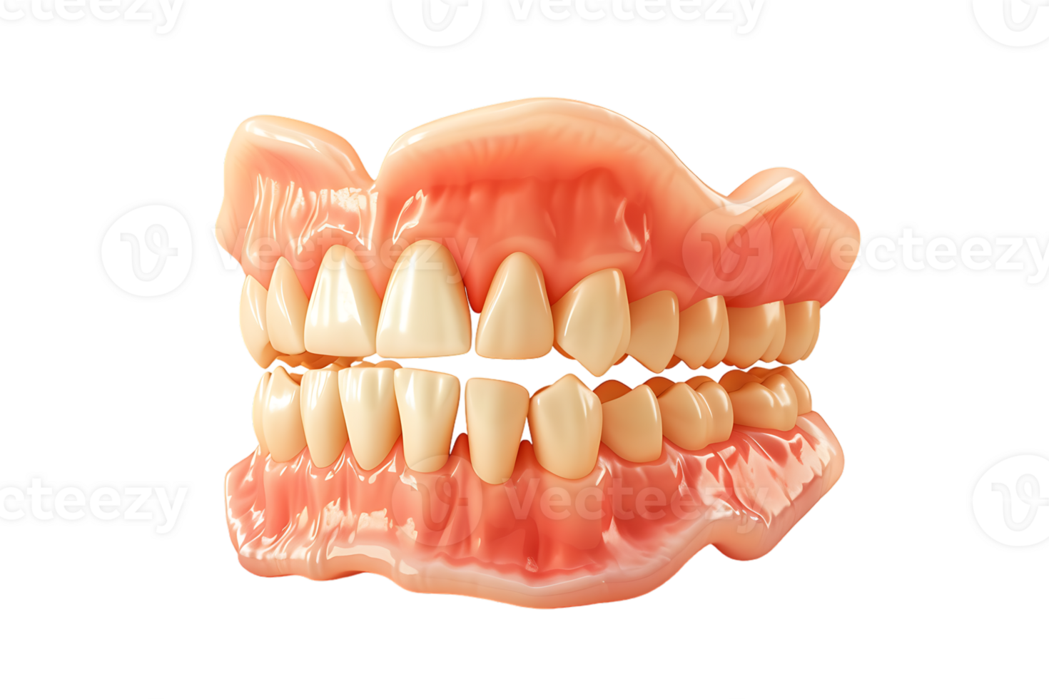 Dentures, isolated against a transparent background png