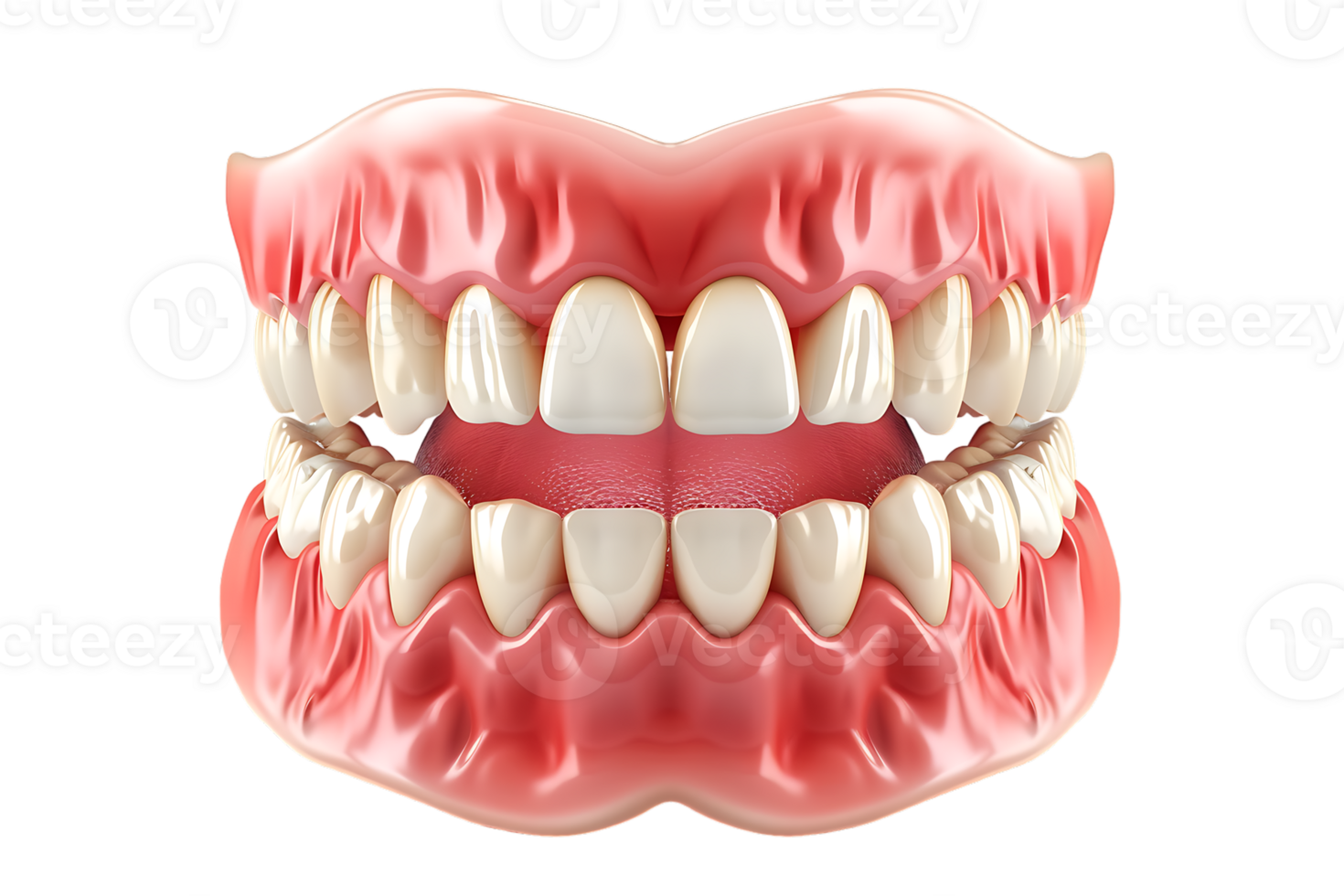 Dentures, isolated against a transparent background png