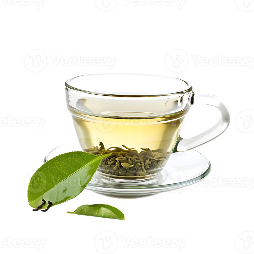 delightful cup of green tea isolated against a transparent background png
