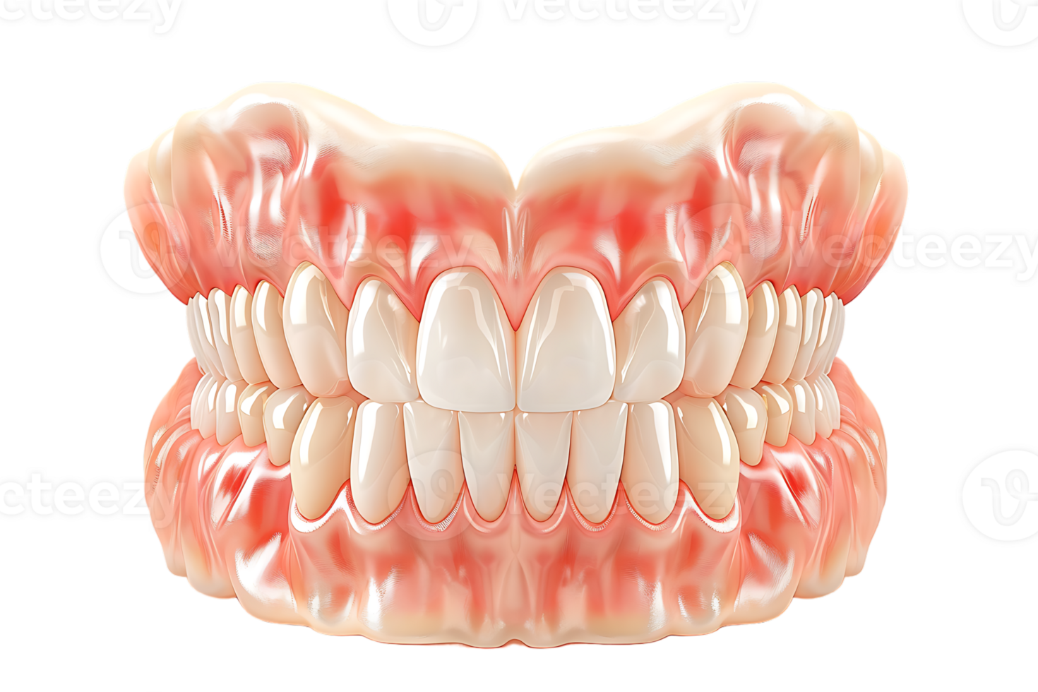 Dentures, isolated against a transparent background png