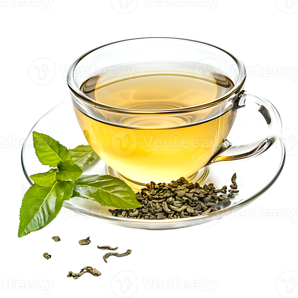 delightful cup of green tea isolated against a transparent background png