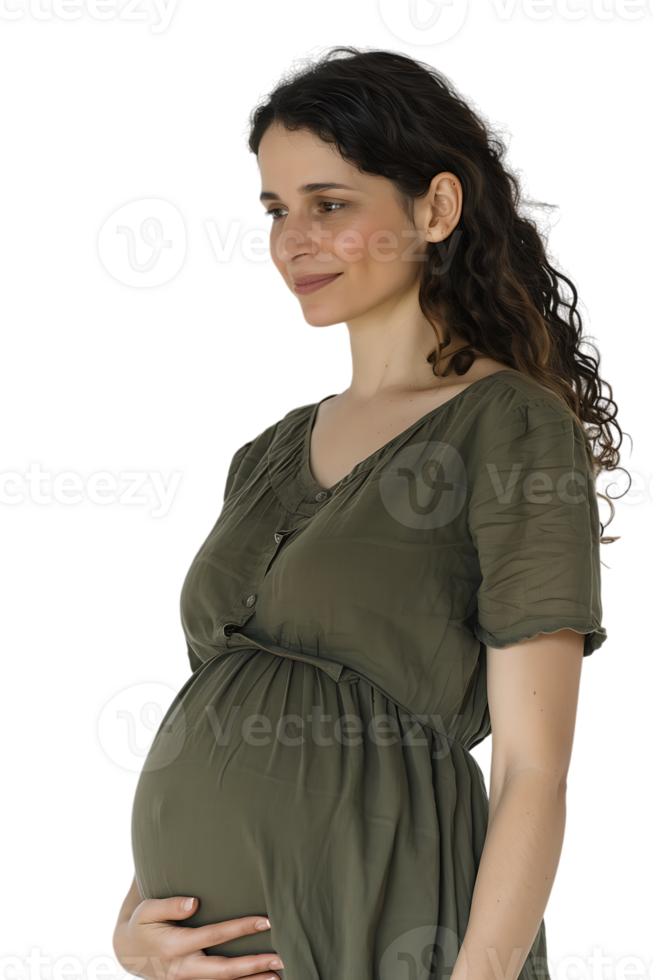 a pregnant woman isolated against a transparent background png
