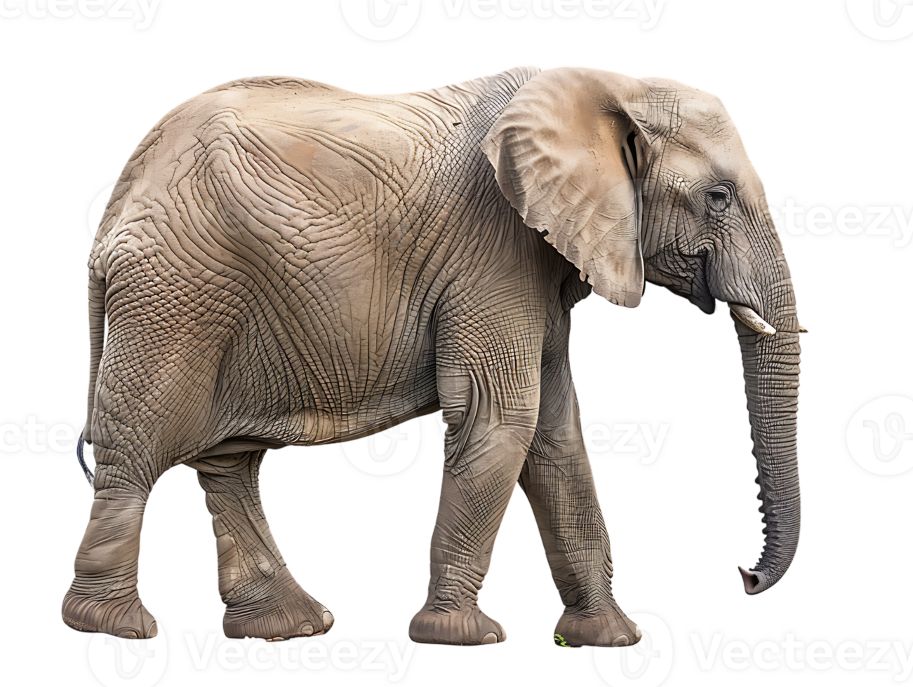 Elephant isolated against transparent background png
