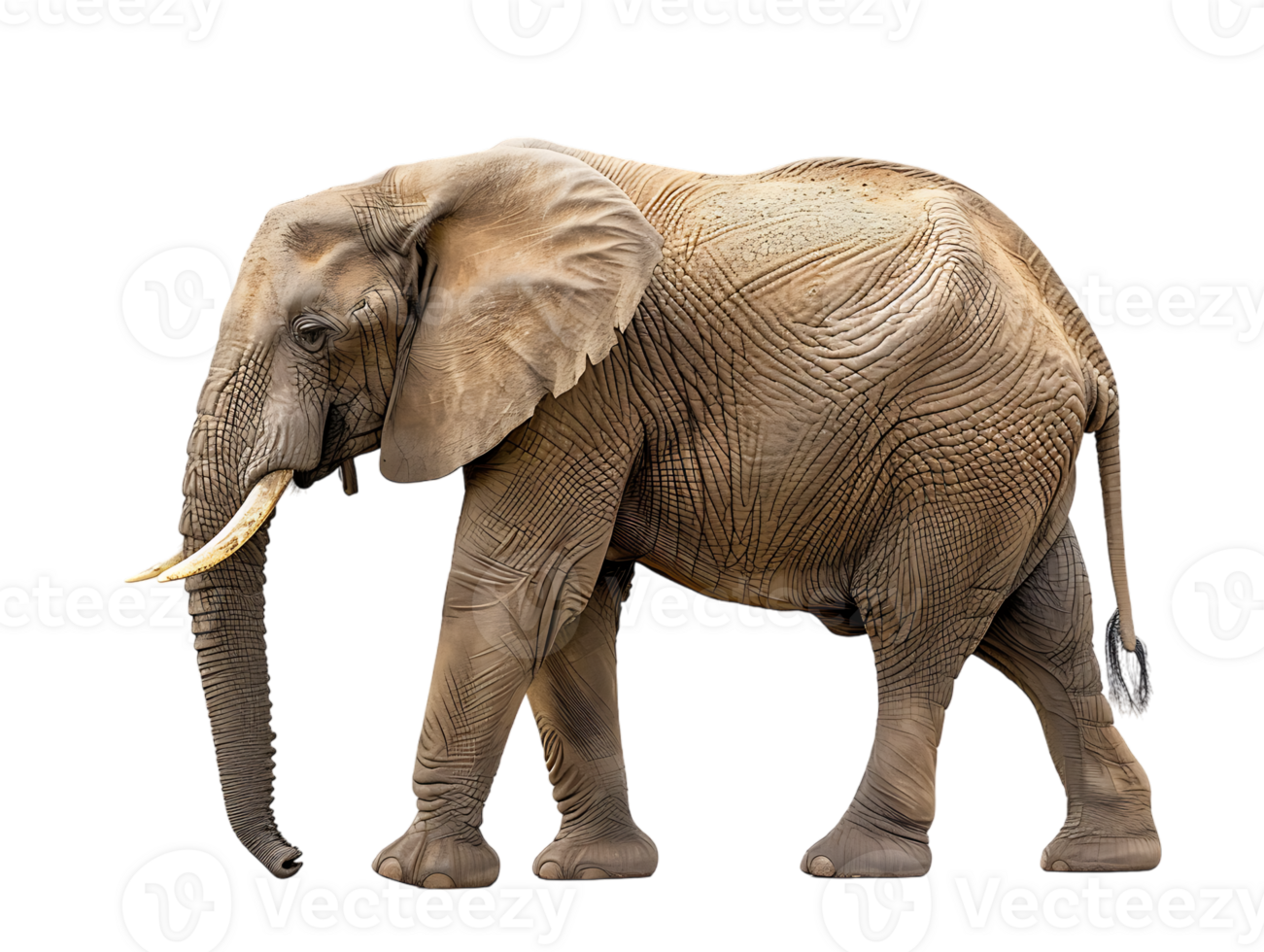 Elephant isolated against transparent background png