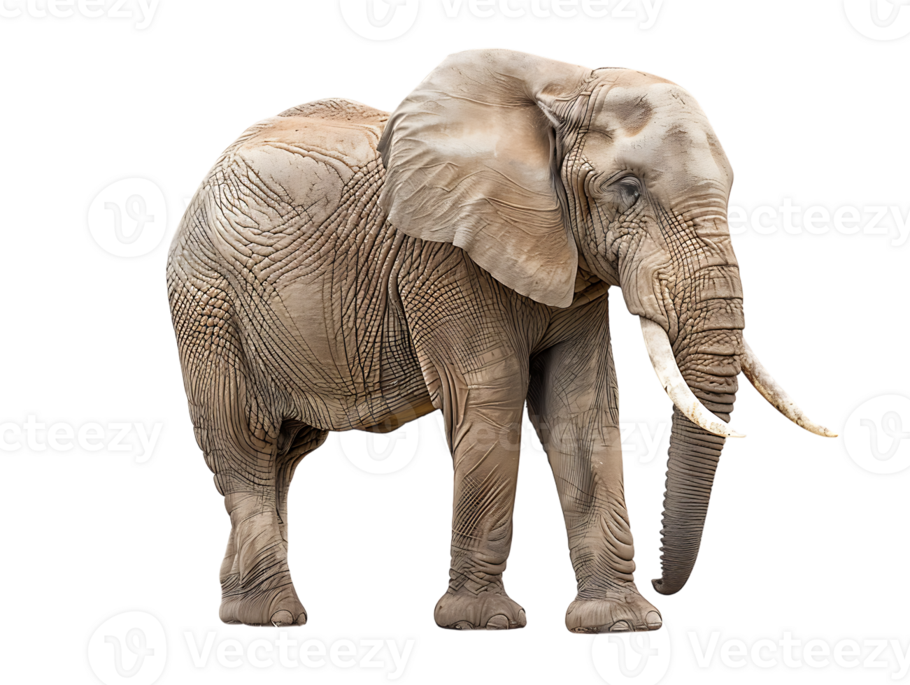 Elephant isolated against transparent background png