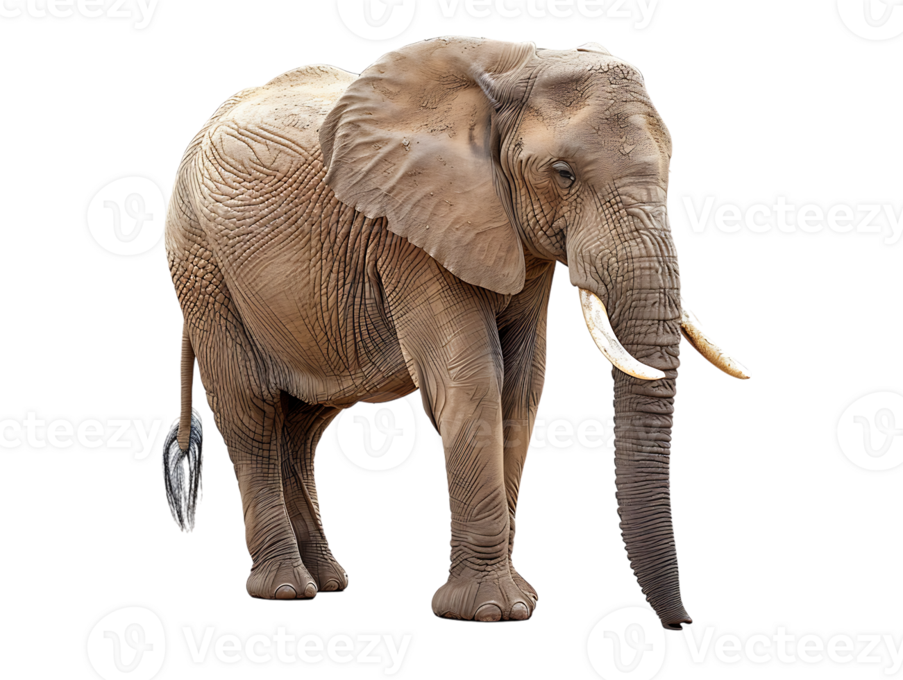 Elephant isolated against transparent background png