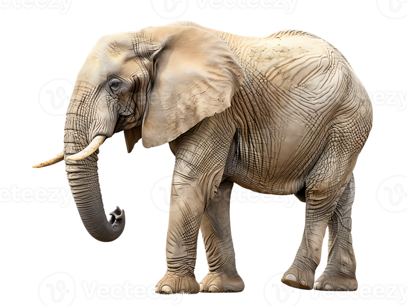 Elephant isolated against transparent background png