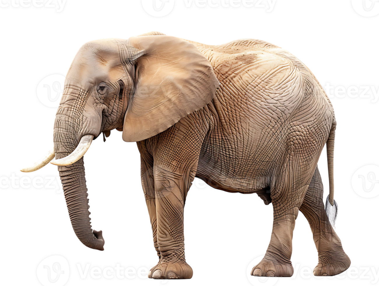 Elephant isolated against transparent background png