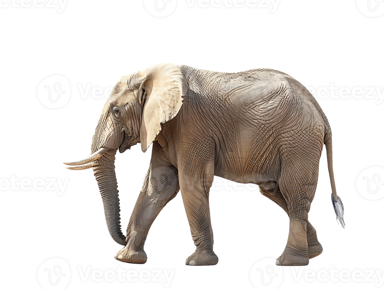 Elephant isolated against transparent background png