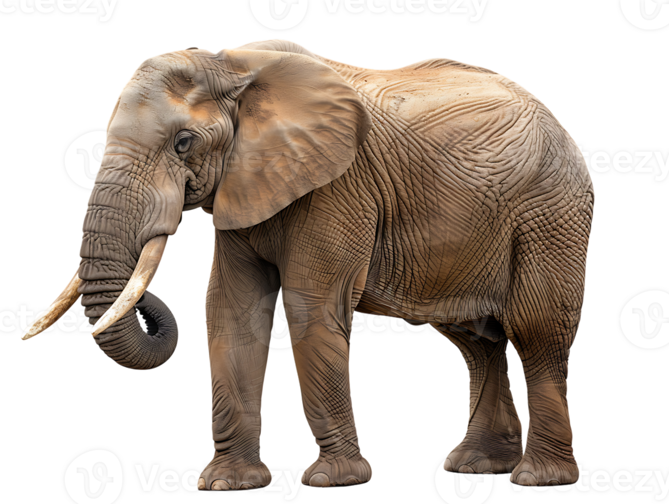 Elephant isolated against transparent background png