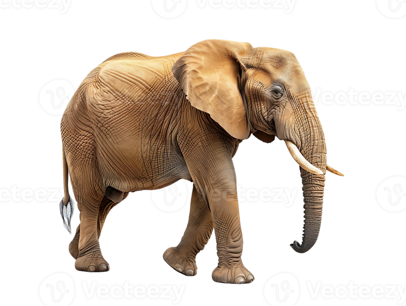 Elephant isolated against transparent background png